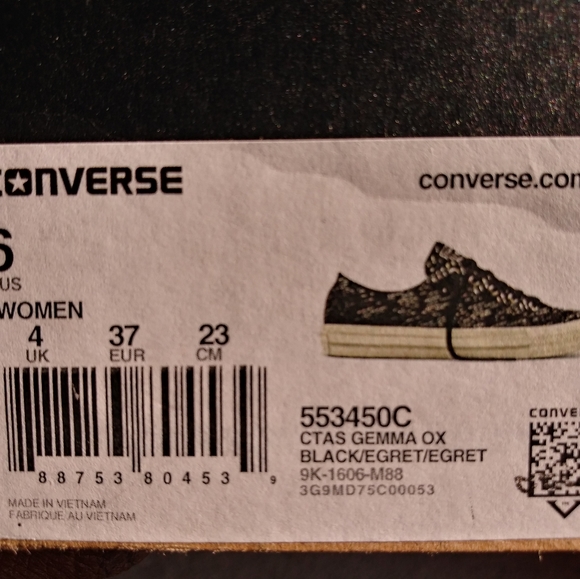 Converse CTAS Gamma OX. New. Wmns 6 - 9. - Picture 8 of 8